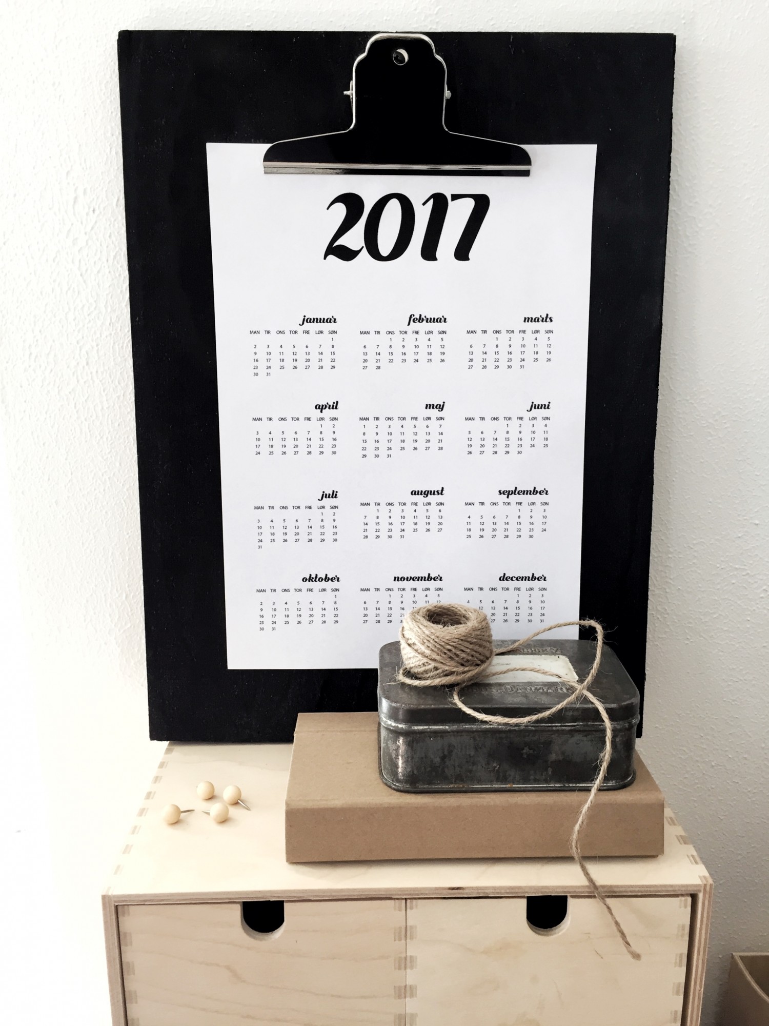 DIY kalenderophæng